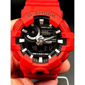 Casio G-Shock GA-700-4A Men’s Red Black Analog Digital Watch NWOT
